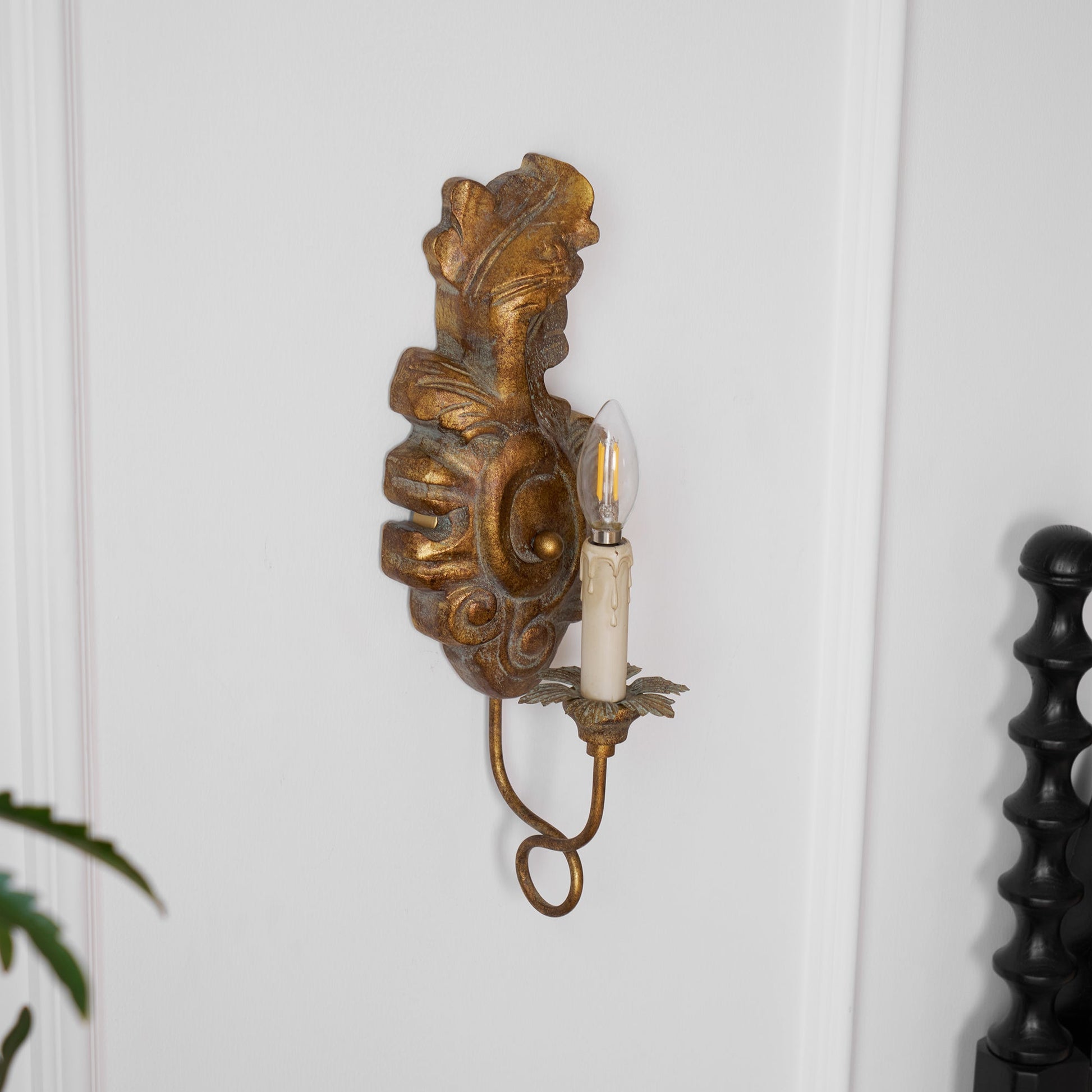 Louis Indoor Wall Lamp Wood - Lamp Copper