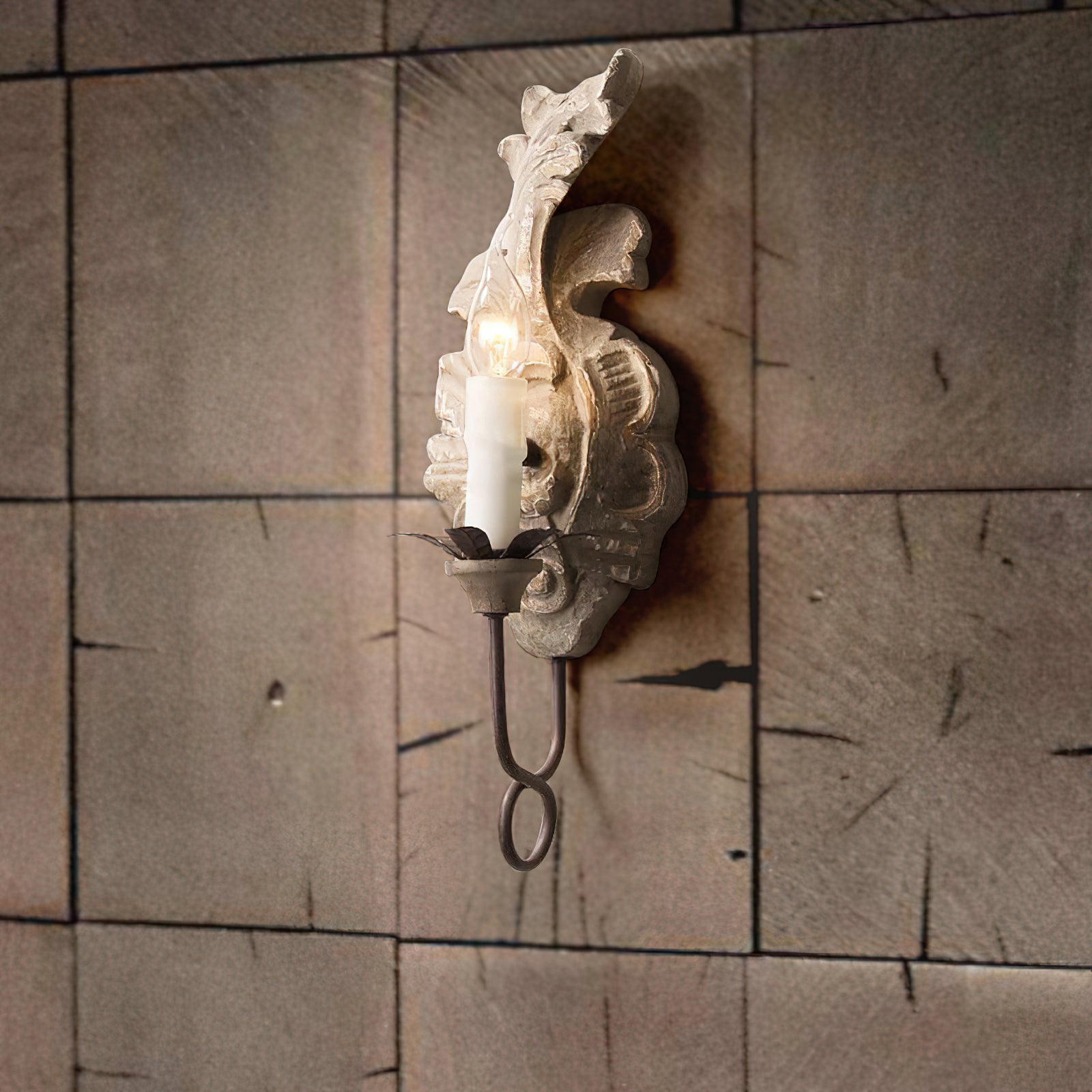 Louis Indoor Wall Lamp Wood - Lamp Copper