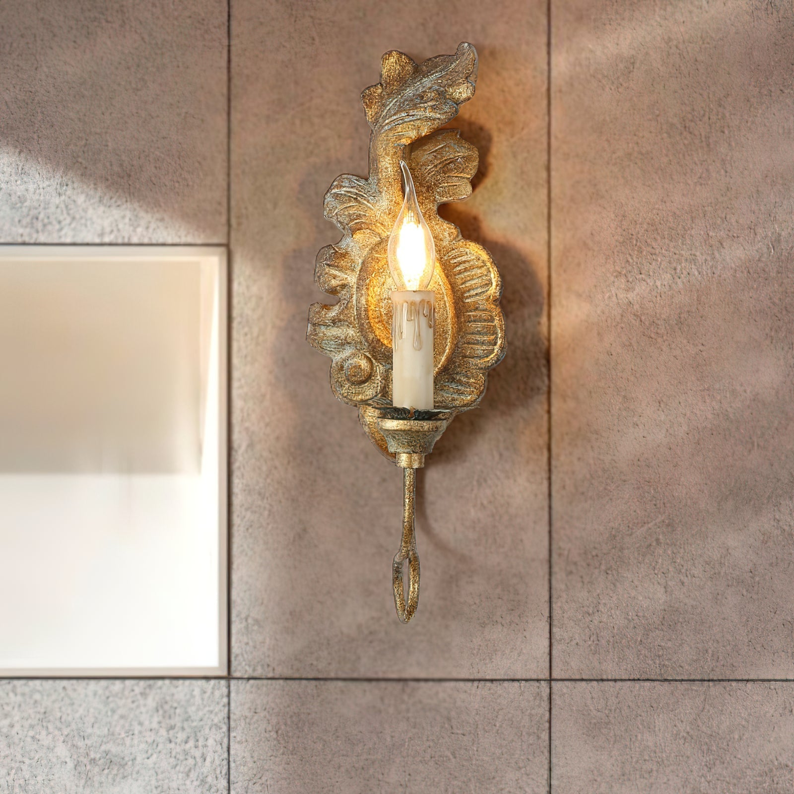 Louis Indoor Wall Lamp Wood - Lamp Copper