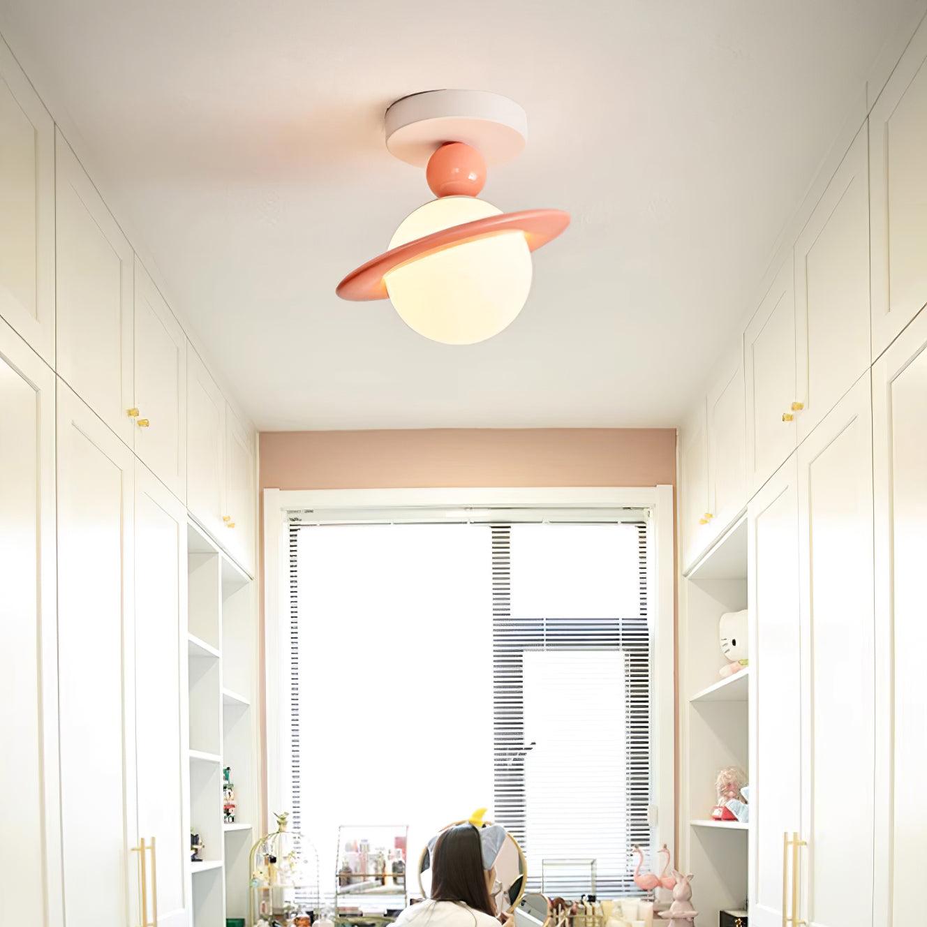 Pivoro Red and White Ceiling Light - Lamp Copper
