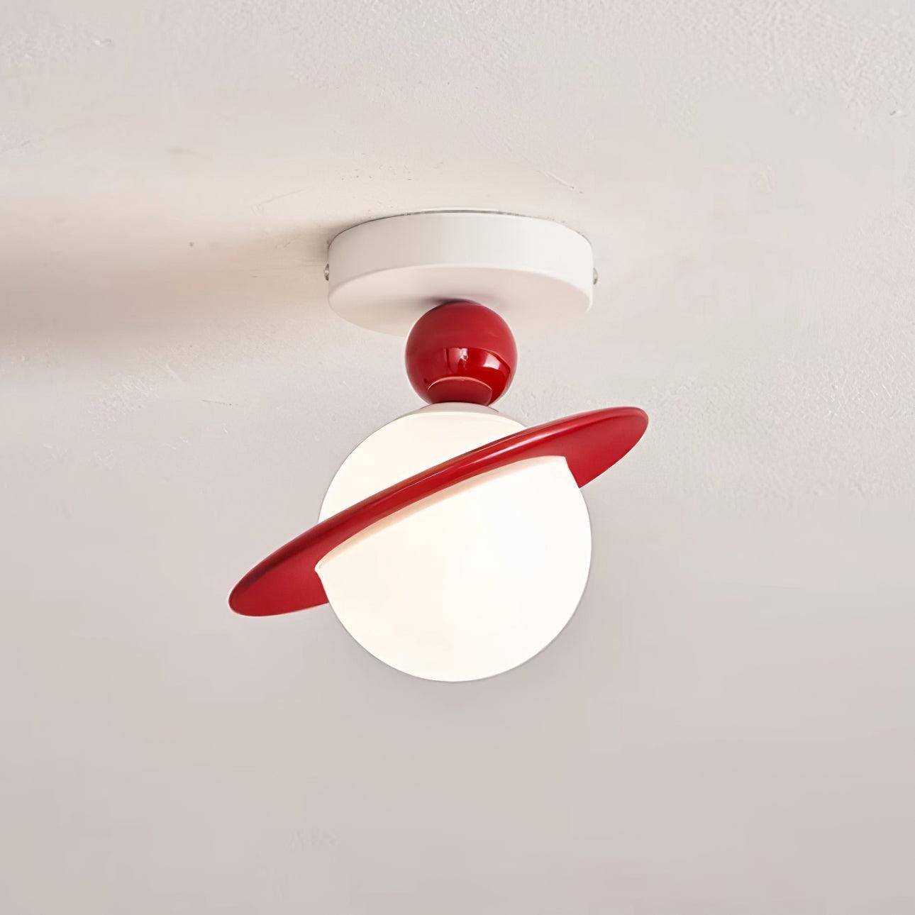 Pivoro Red and White Ceiling Light - Lamp Copper