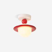 Pivoro Red and White Ceiling Light - Lamp Copper