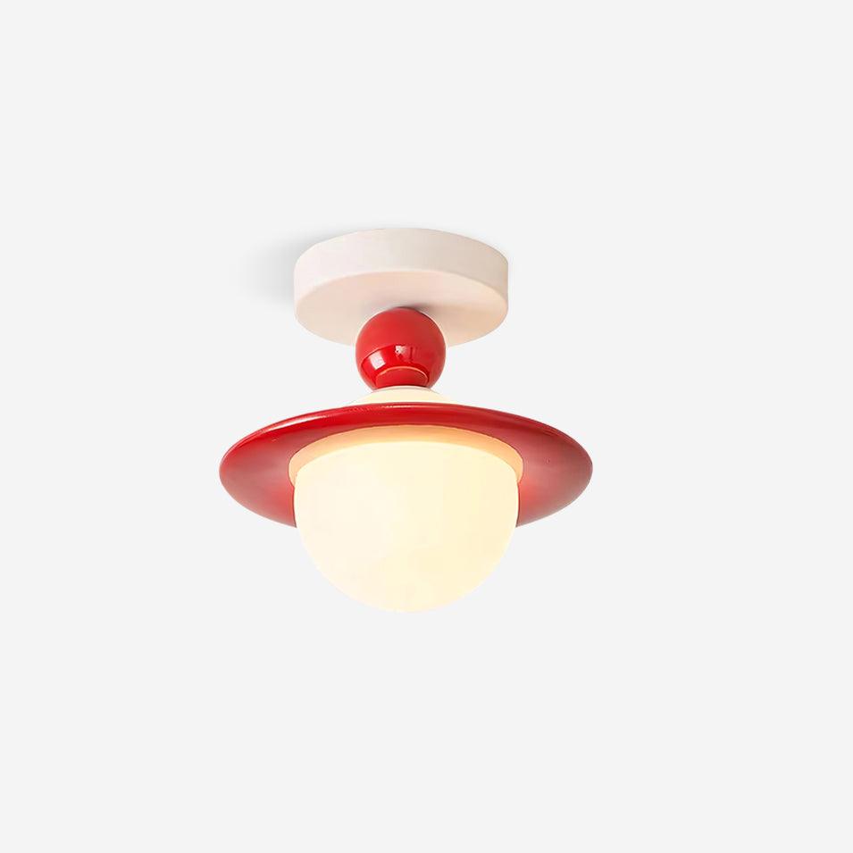 Pivoro Red and White Ceiling Light - Lamp Copper