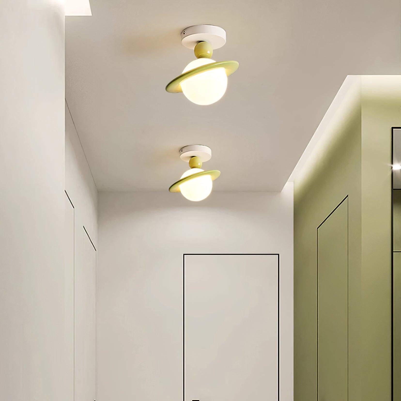 Pivoro Red and White Ceiling Light - Lamp Copper
