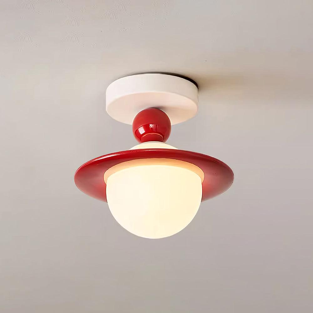 Pivoro Red and White Ceiling Light - Lamp Copper