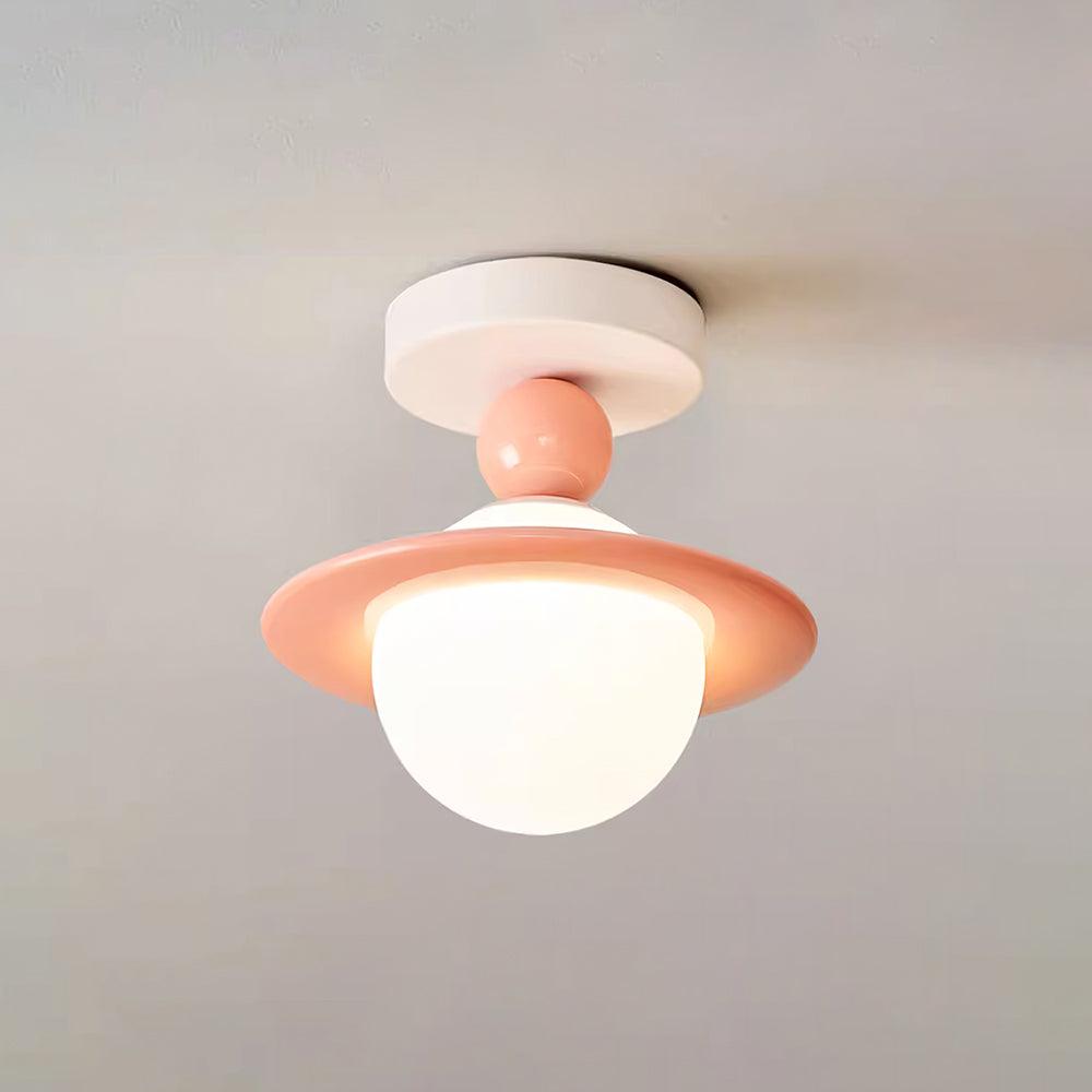Pivoro Red and White Ceiling Light - Lamp Copper