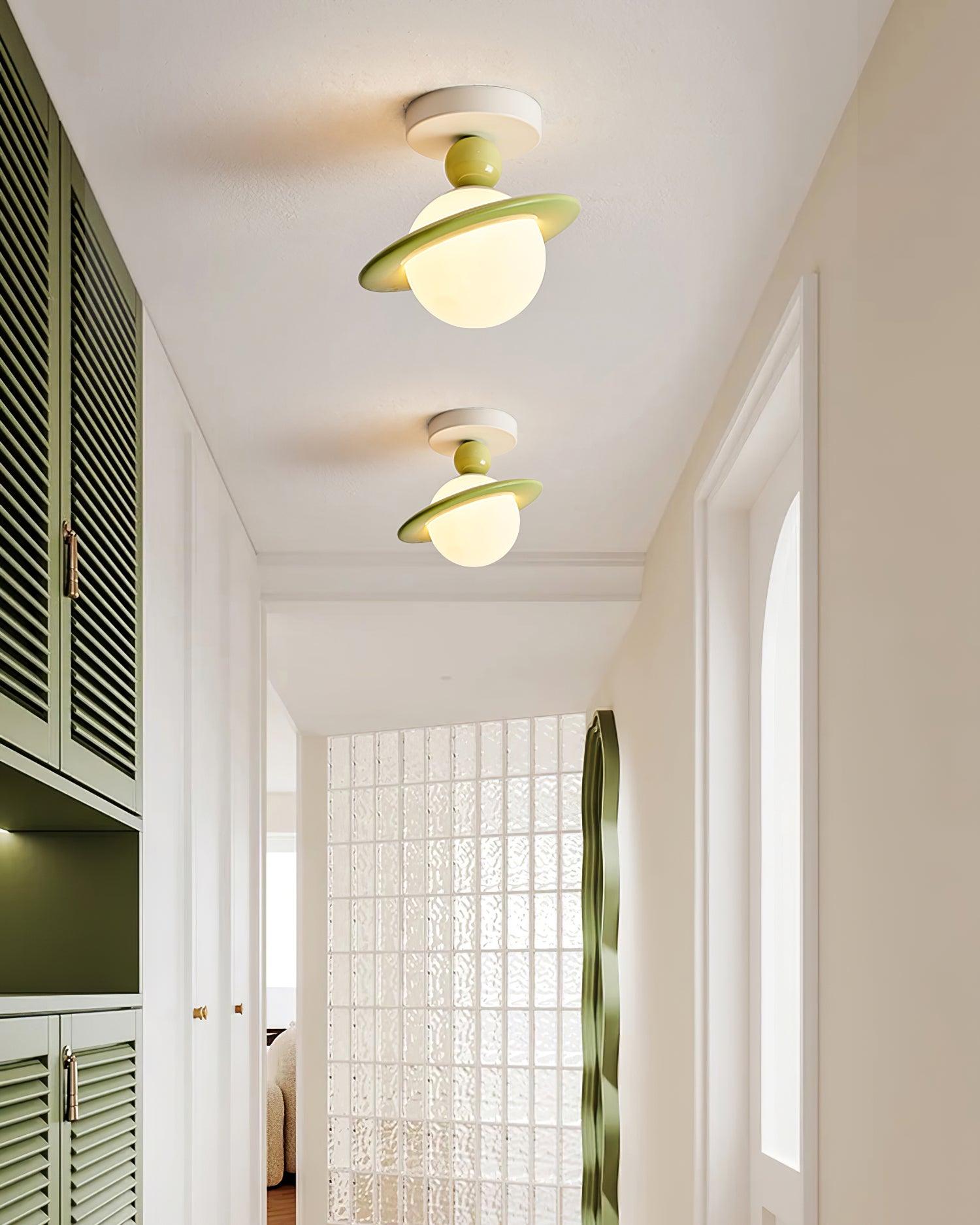 Pivoro Red and White Ceiling Light - Lamp Copper