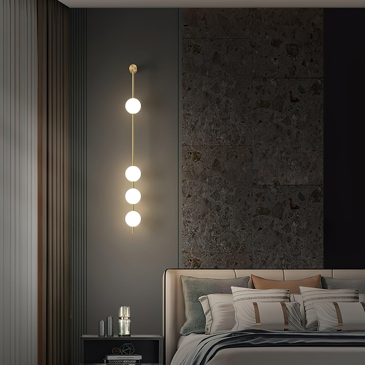 Valentina Vertical Balls Wall Lamp - Lamp Copper