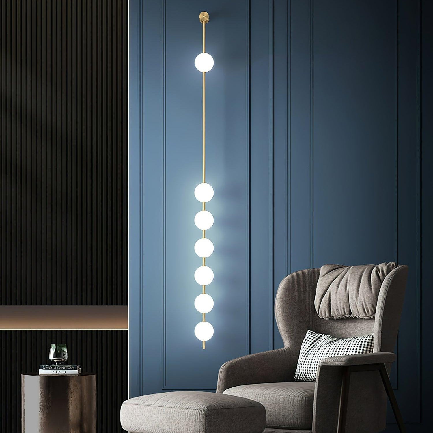 Valentina Vertical Balls Wall Lamp - Lamp Copper