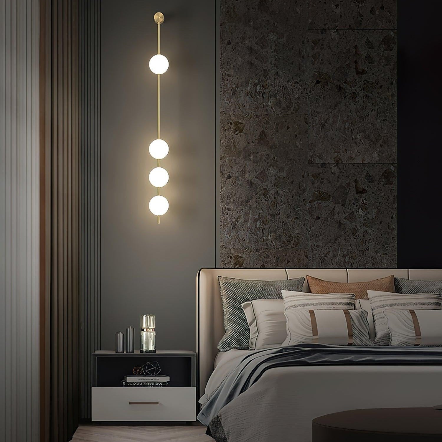 Valentina Vertical Balls Wall Lamp - Lamp Copper