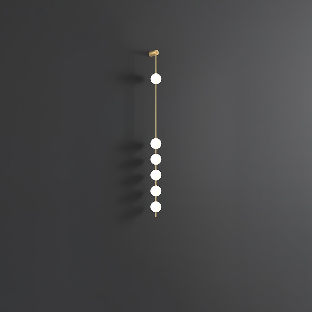 Valentina Vertical Balls Wall Lamp - Lamp Copper