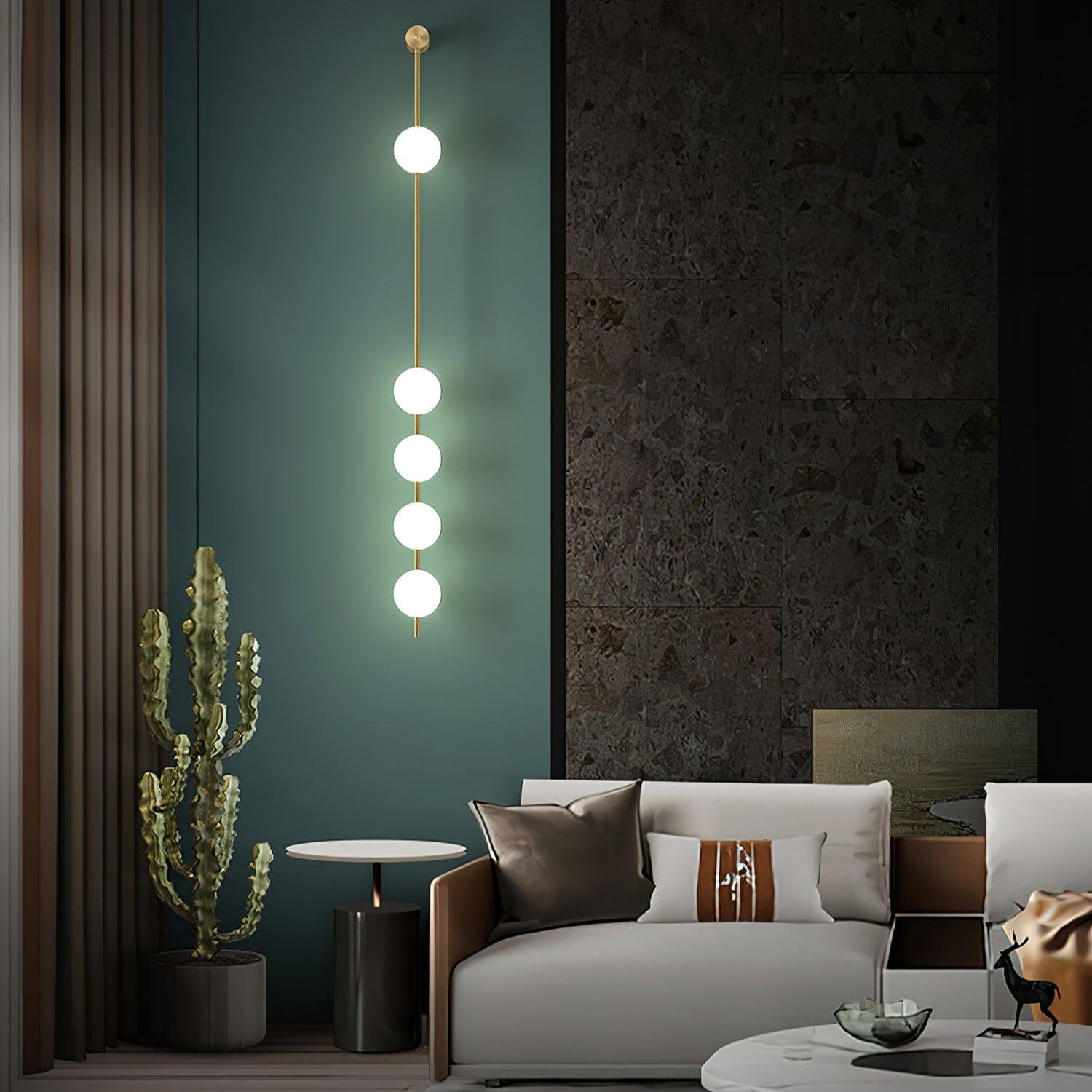 Valentina Vertical Balls Wall Lamp - Lamp Copper