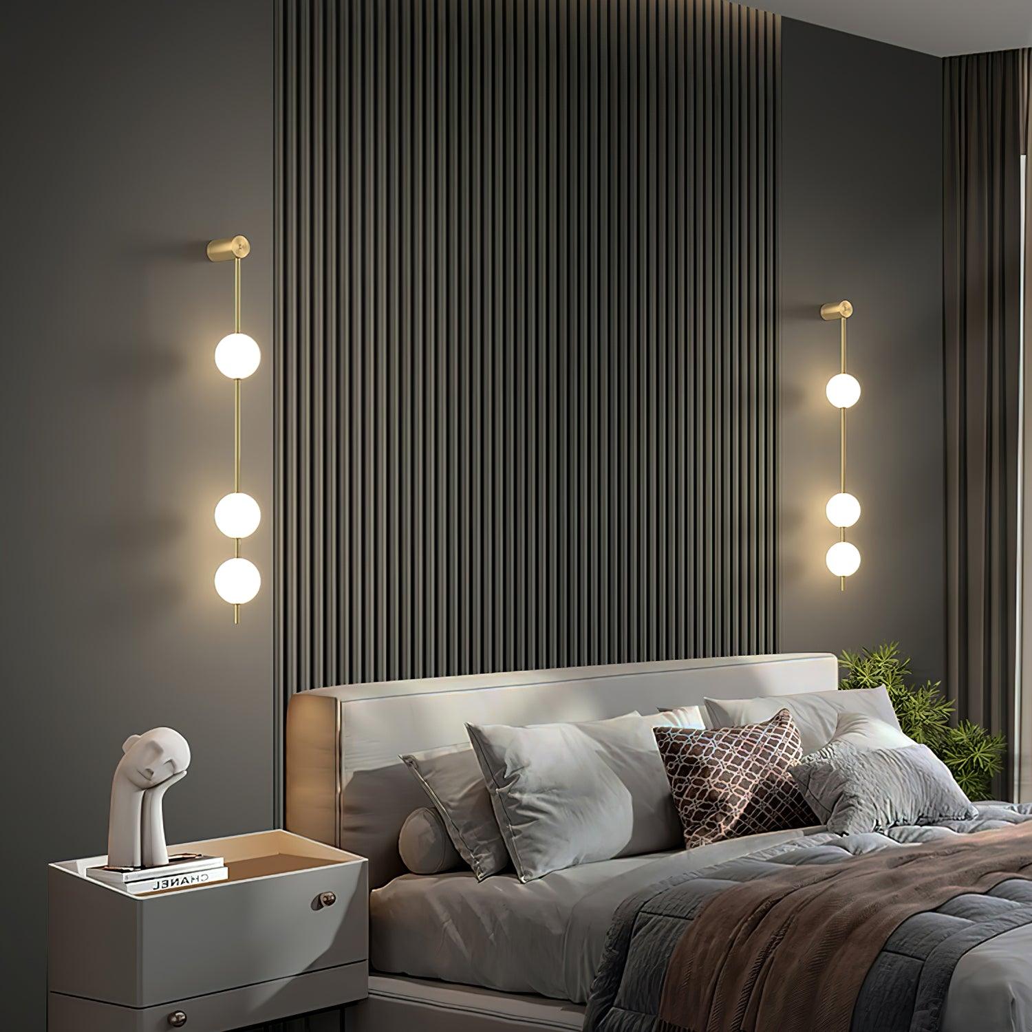 Valentina Vertical Balls Wall Lamp - Lamp Copper