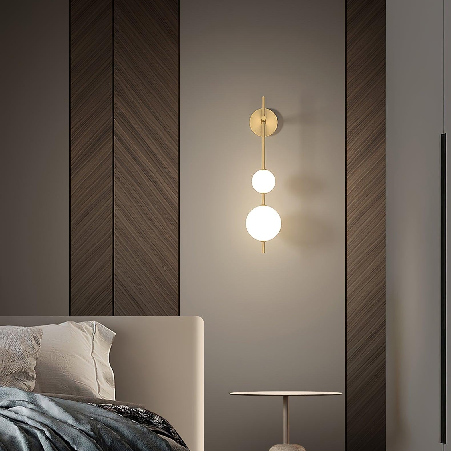 Cerin Vertical Globe Wall Lamp - Lamp Copper