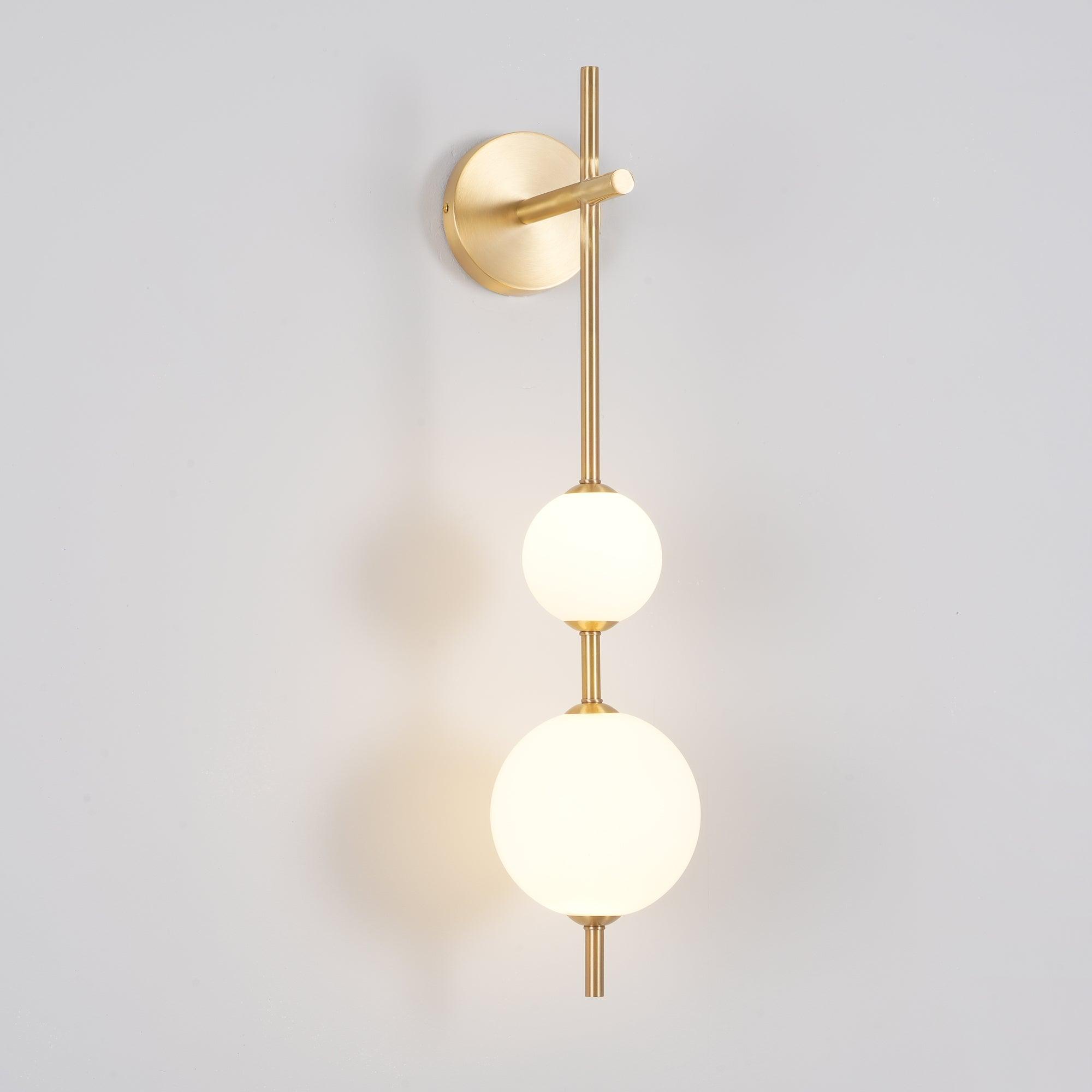 Cerin Vertical Globe Wall Lamp - Lamp Copper
