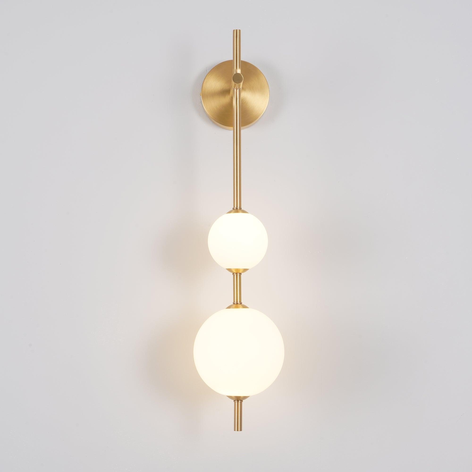 Cerin Vertical Globe Wall Lamp - Lamp Copper