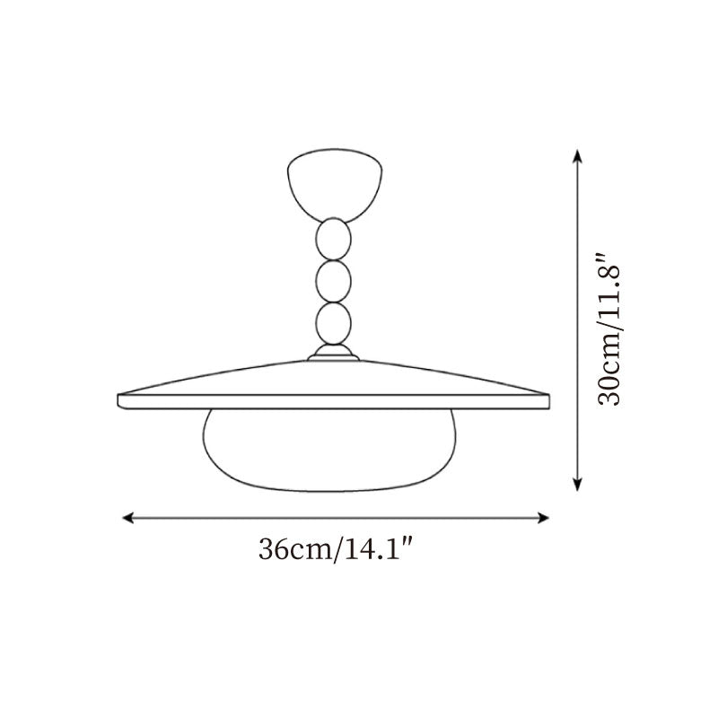 Yeste Ceiling Light Walnut Color & White Imitation Alabaster - Lamp Copper