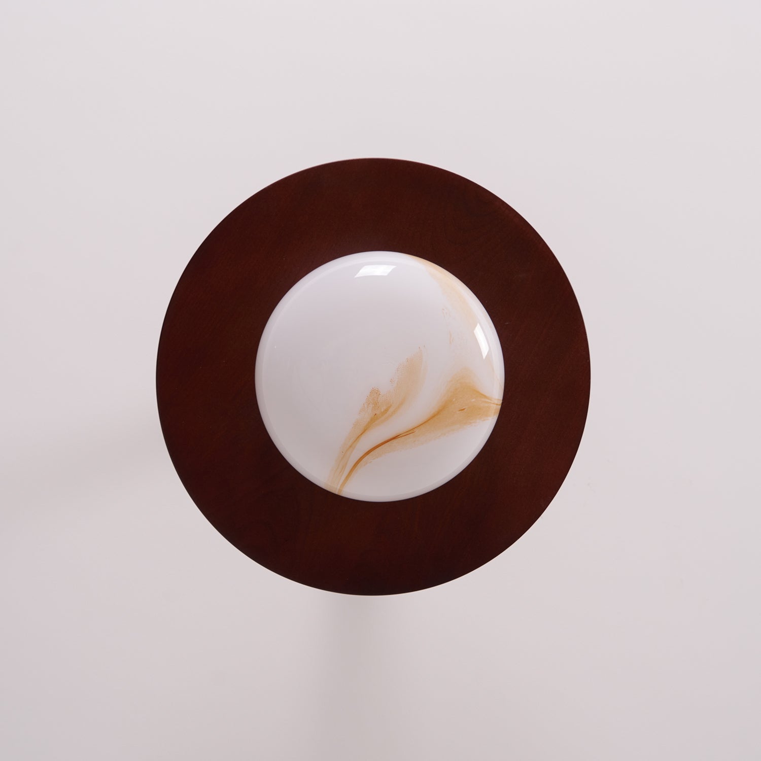 Yeste Ceiling Light Walnut Color & White Imitation Alabaster - Lamp Copper