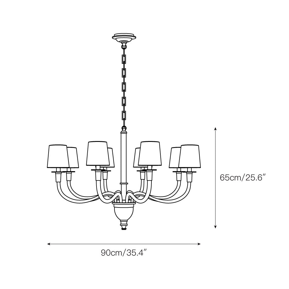 Syvinor Postmodern Luxury Crystal Fabric Chandelier - Lamp Copper