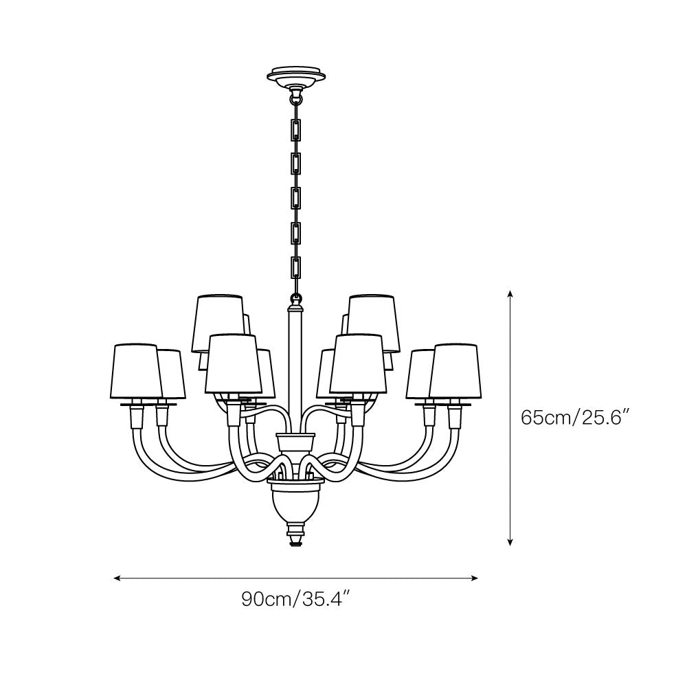 Syvinor Postmodern Luxury Crystal Fabric Chandelier - Lamp Copper