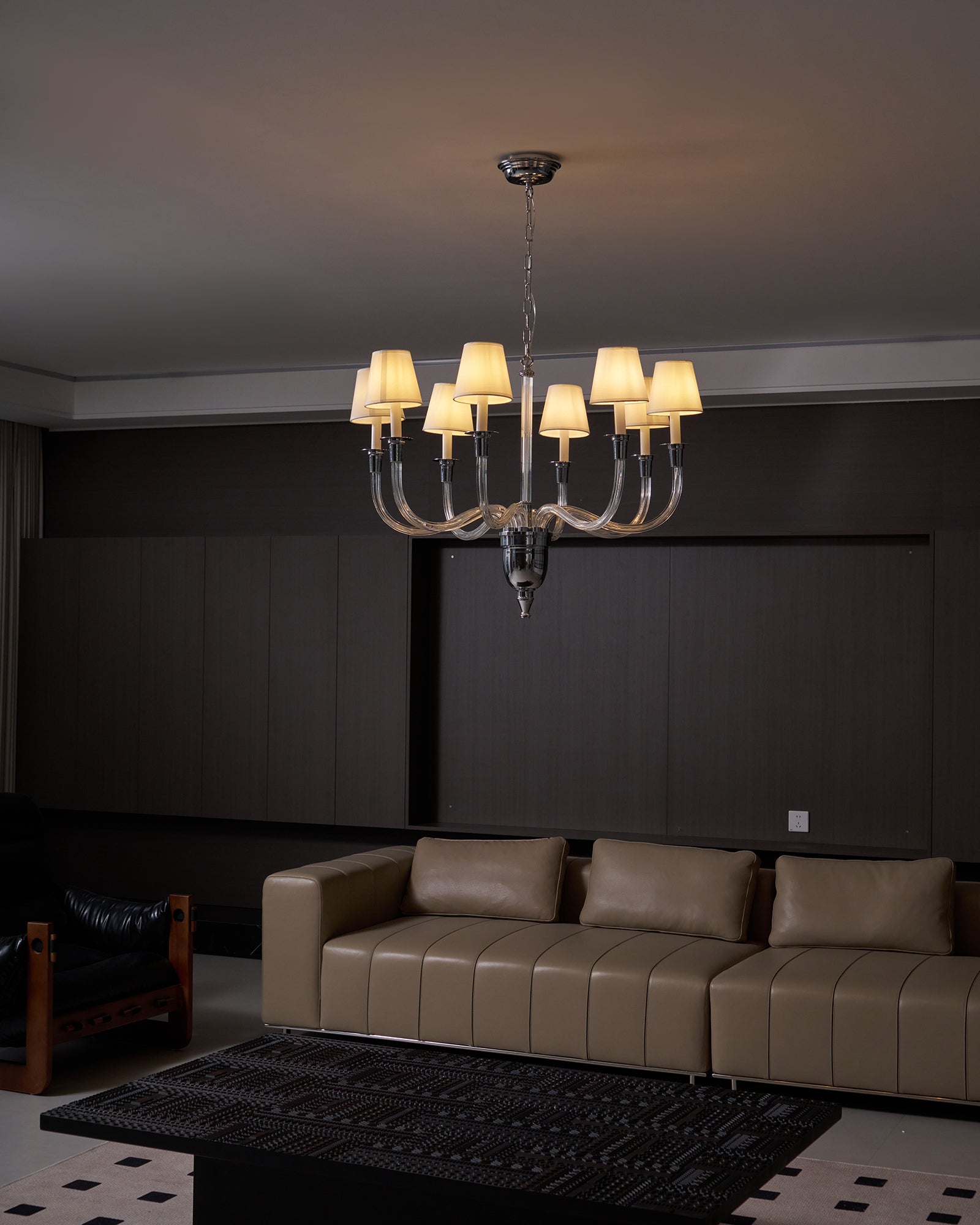 Syvinor Postmodern Luxury Crystal Fabric Chandelier - Lamp Copper