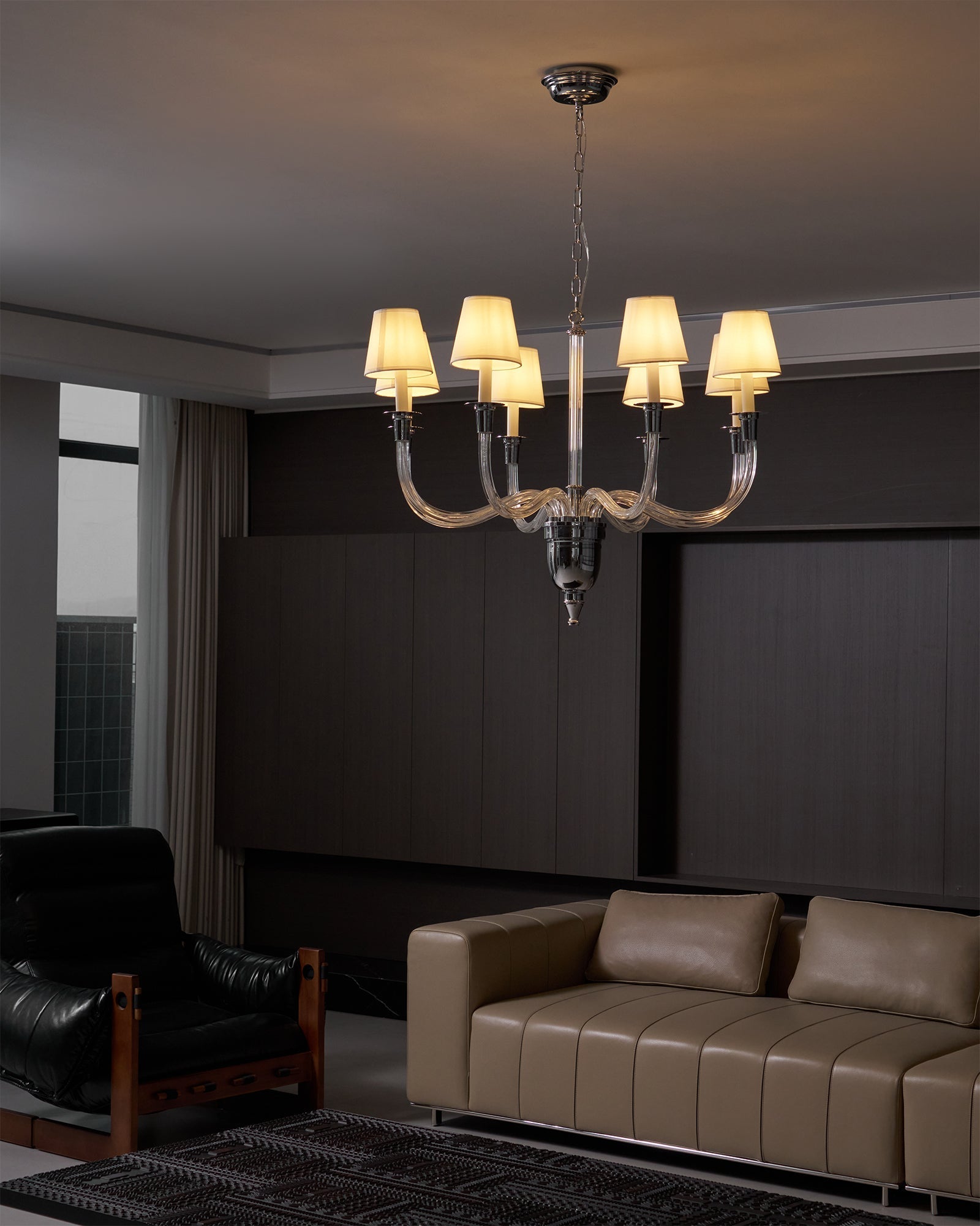 Syvinor Postmodern Luxury Crystal Fabric Chandelier - Lamp Copper
