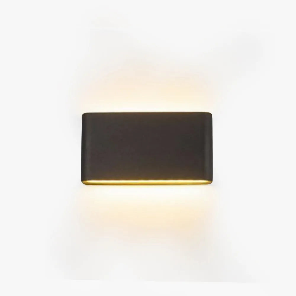 Bastro Modern Rectagulart Waterproof Outdoor Wall Lamp, Black/White - Lamp Copper