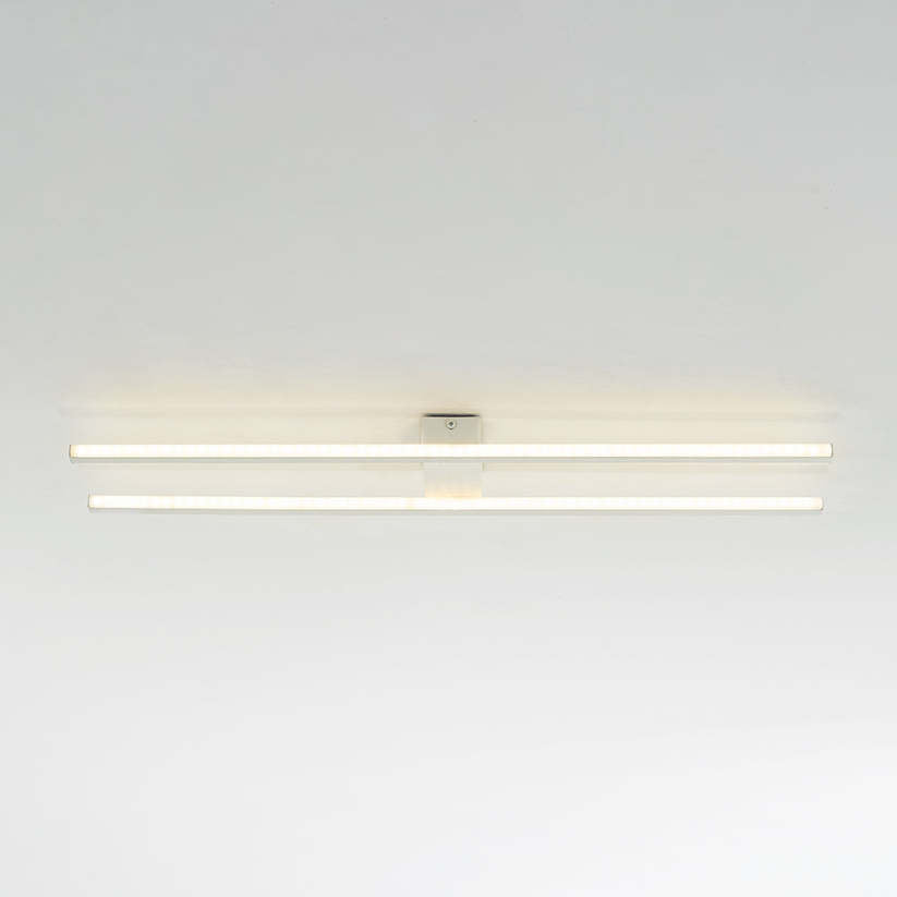Arisha Modern Minimaliste Flush Mount Ceiling Light, Double-Linear - Lamp Copper