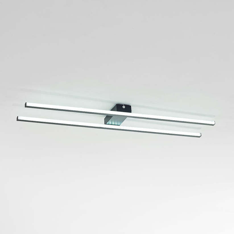 Arisha Modern Minimaliste Flush Mount Ceiling Light, Double-Linear - Lamp Copper