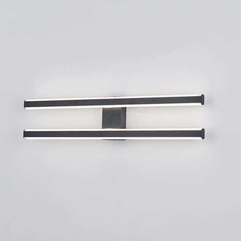Arisha Modern Minimaliste Flush Mount Ceiling Light, Double-Linear - Lamp Copper