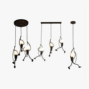 Miro Retro Modern Iron Man Pendant Light, Black - Lamp Copper