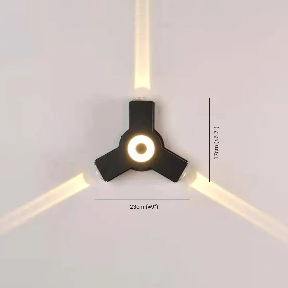 Ovelo Modern Waterproof Minimalist Cross Outdoor Wall Light Garden/Corridor - Lamp Copper