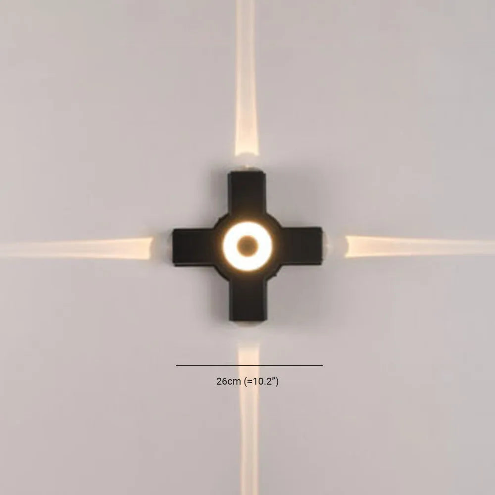 Ovelo Modern Waterproof Minimalist Cross Outdoor Wall Light Garden/Corridor - Lamp Copper