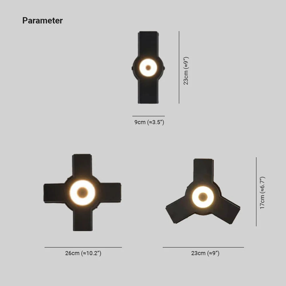 Ovelo Modern Waterproof Minimalist Cross Outdoor Wall Light Garden/Corridor - Lamp Copper