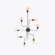 Arisha Vintage Modern Minimalist Industrial Metal Black Ceiling Lamp - Lamp Copper