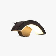 Elvon Nordic Arc Waterproof LED Outdoor Wall Lamp, Black - Lamp Copper