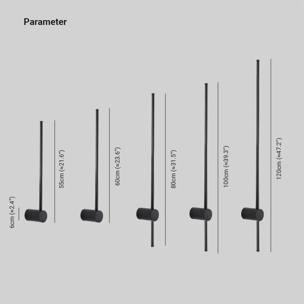 Arisha Modern Minimalist LED Wall Reading Lamp, Black - Lamp Copper