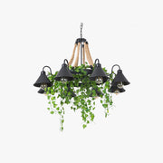 Arisha Retro LED Chandelier Black Metal Restaurant/Bar/Living Room - Lamp Copper
