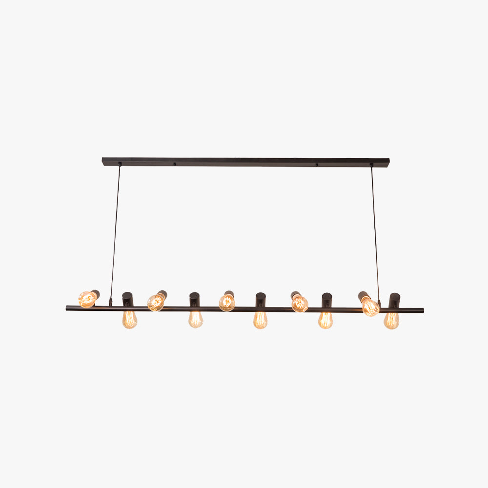 Epoch Vintage LED Chandelier Black Metal Dining/Living Room/Bar - Lamp Copper