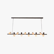Epoch Vintage LED Chandelier Black Metal Dining/Living Room/Bar - Lamp Copper