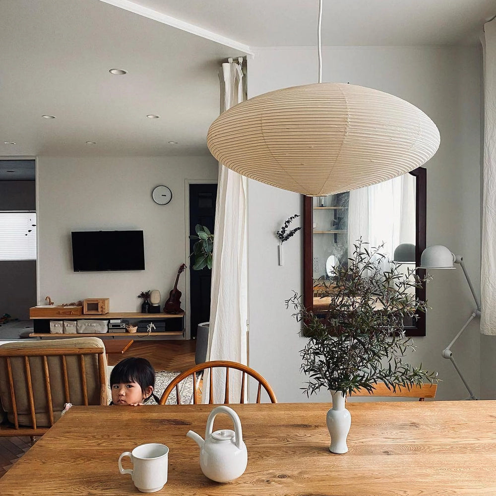 Sente Washi Paper Swag Pendant Light - Lamp Copper