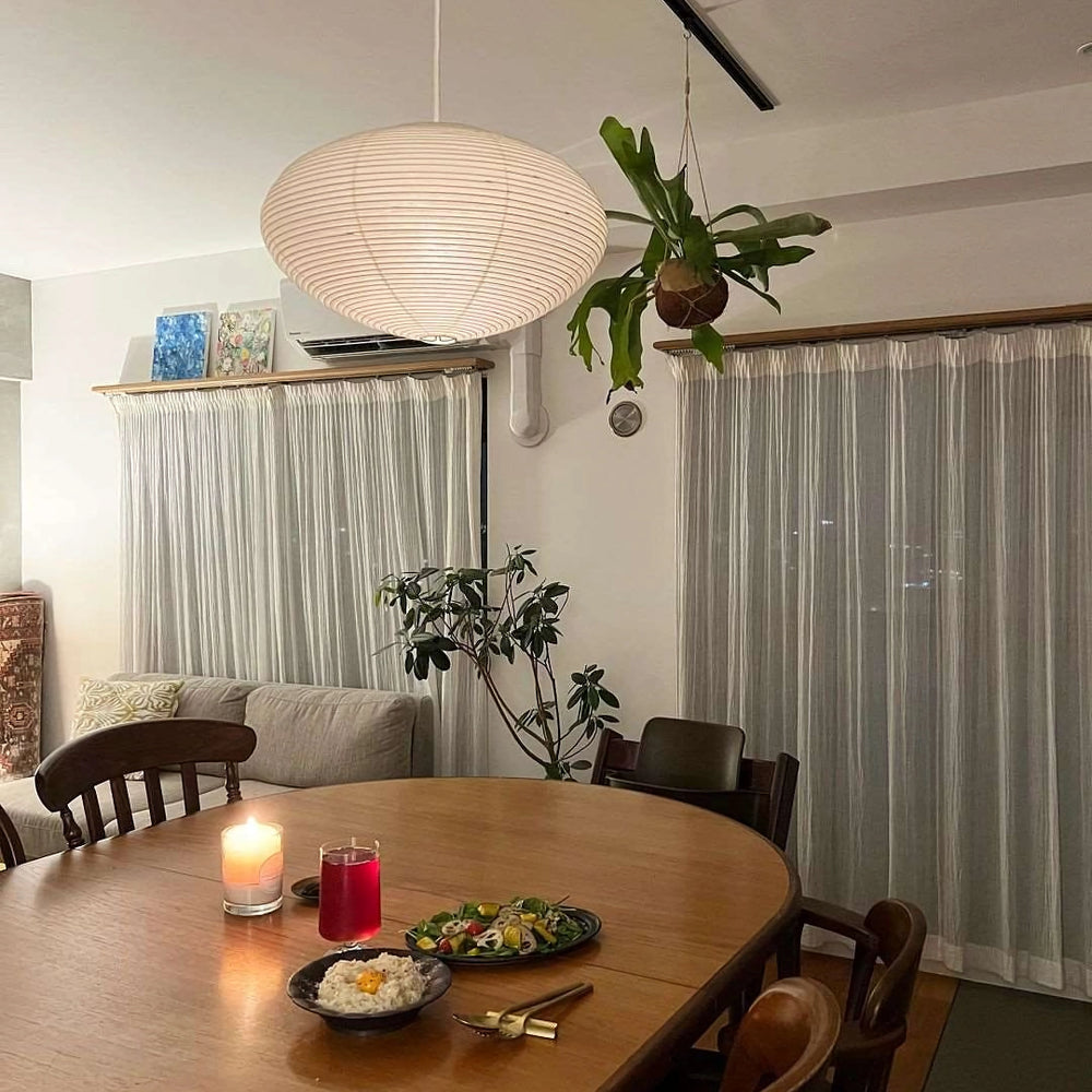Sente Washi Paper Swag Pendant Light - Lamp Copper