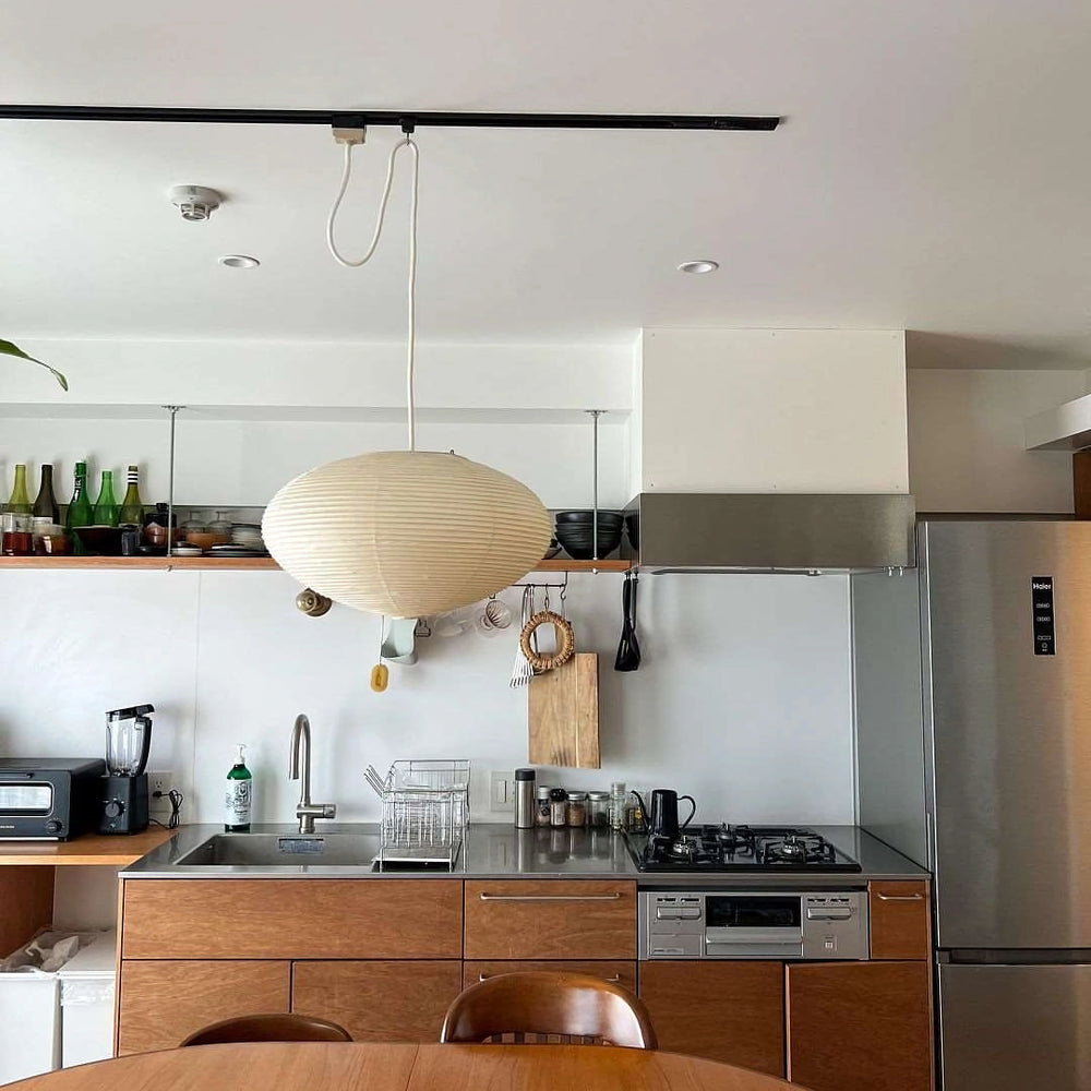 Sente Washi Paper Swag Pendant Light - Lamp Copper