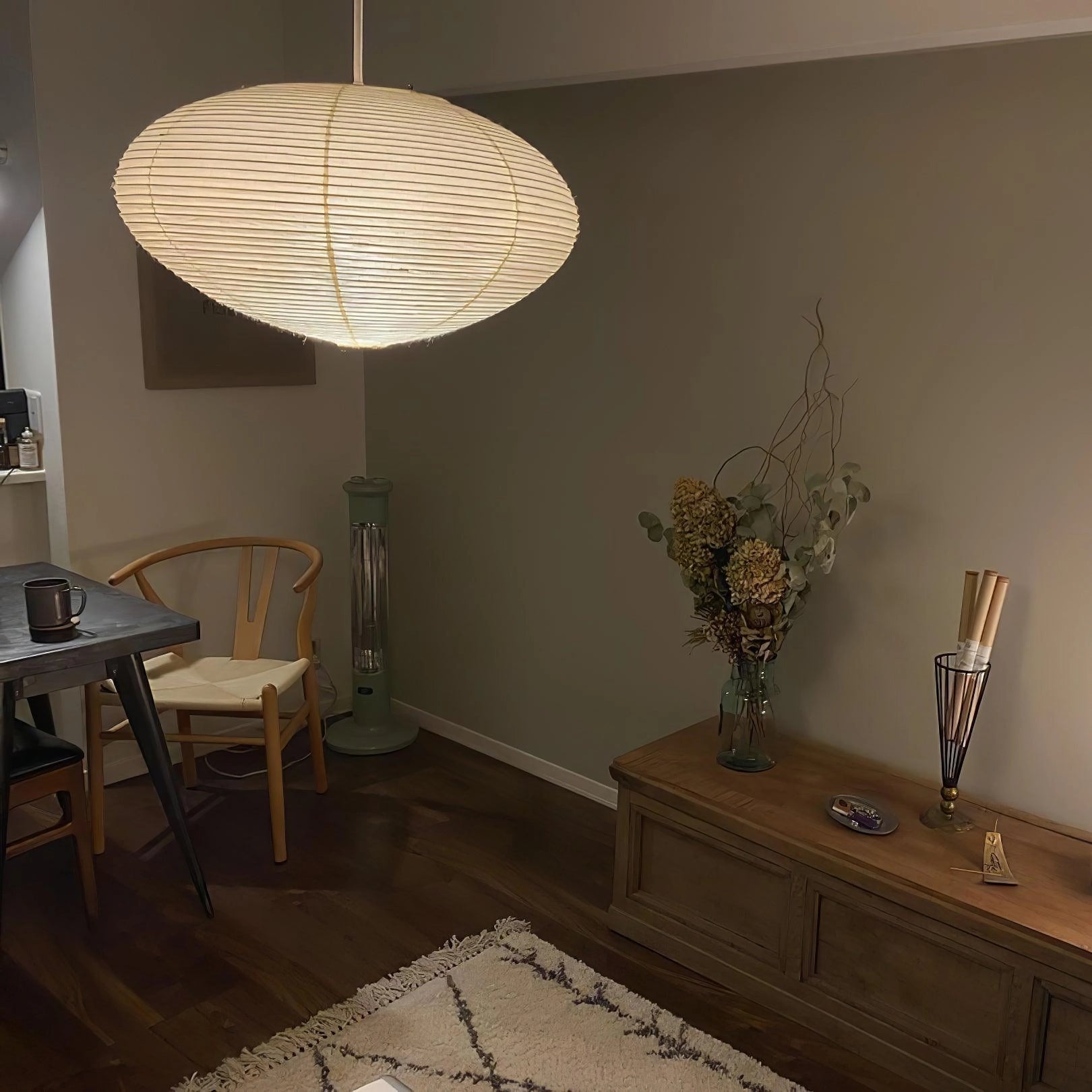 Sente Washi Paper Swag Pendant Light - Lamp Copper