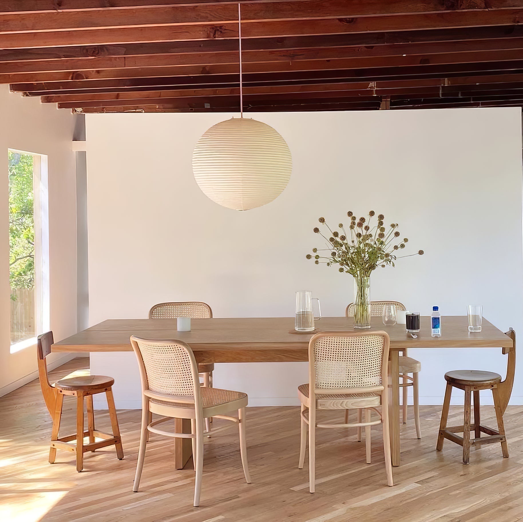 Lustra Pendant Lamp Paper for Living Room - Lamp Copper