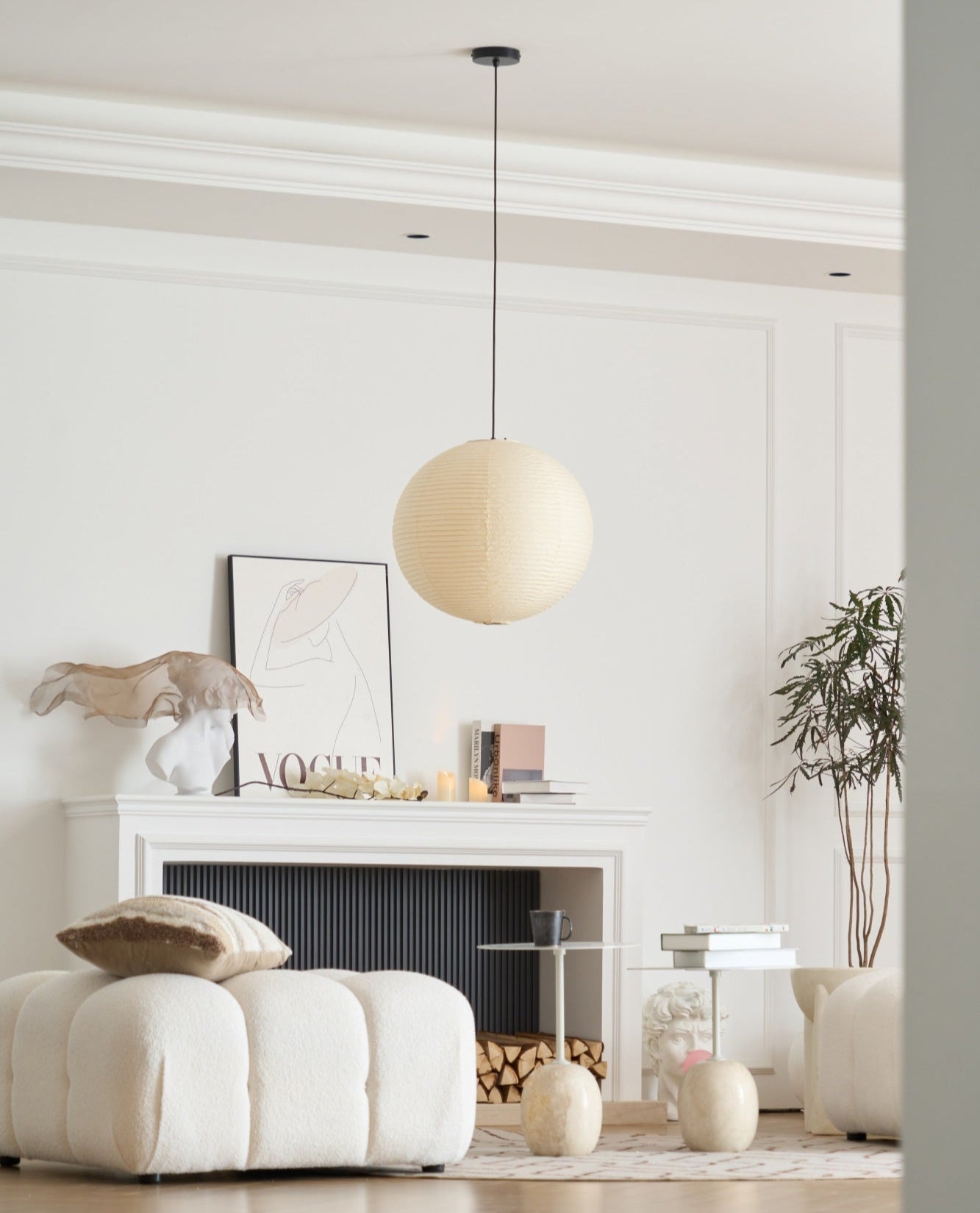Lustra Pendant Lamp Paper for Living Room - Lamp Copper