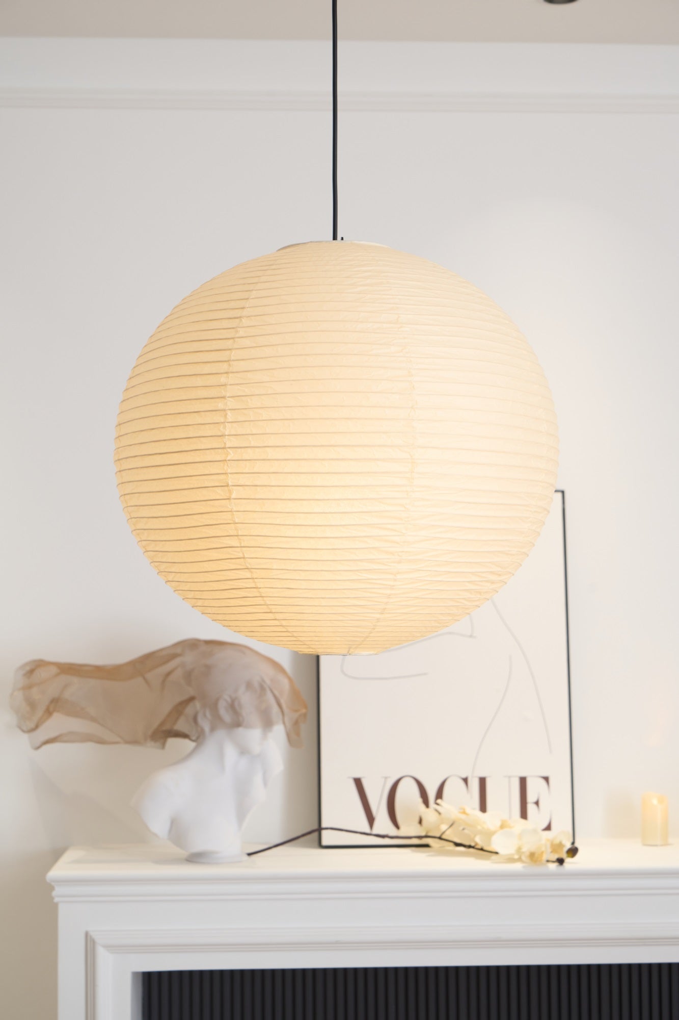 Lustra Pendant Lamp Paper for Living Room - Lamp Copper