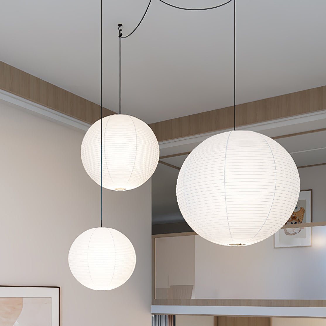 Sylin Pendant Swag Light Mulberry Silk - Lamp Copper
