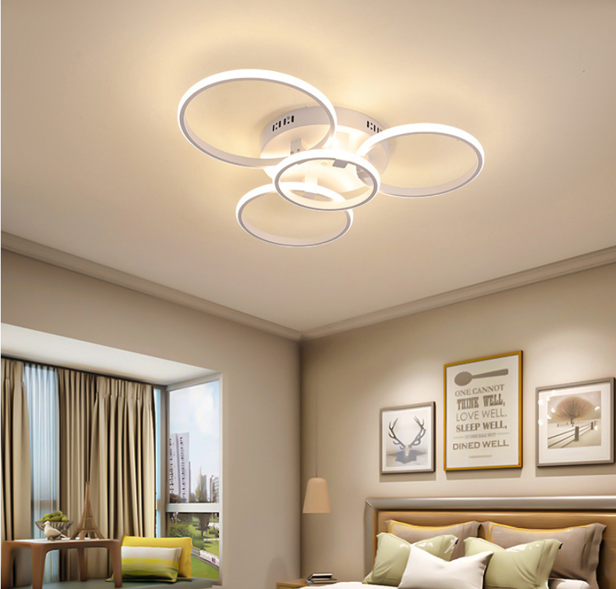 Arisha LED Ceiling Light Circle Ring, Black & White - Lamp Copper