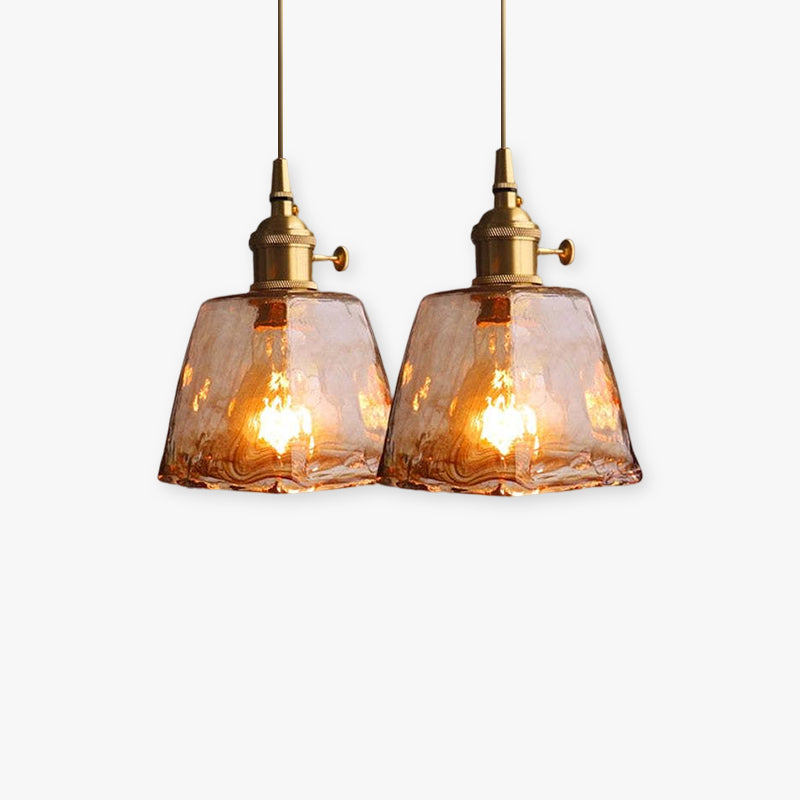 Zina Pendant Light Glass&Brass - Lamp Copper